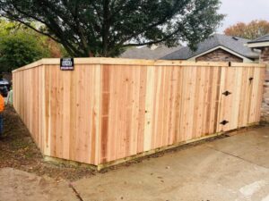 wood fence installation