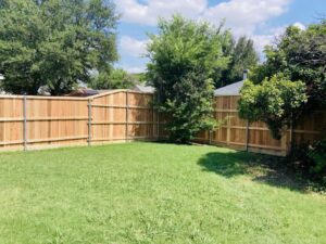 vertical wood plank fence