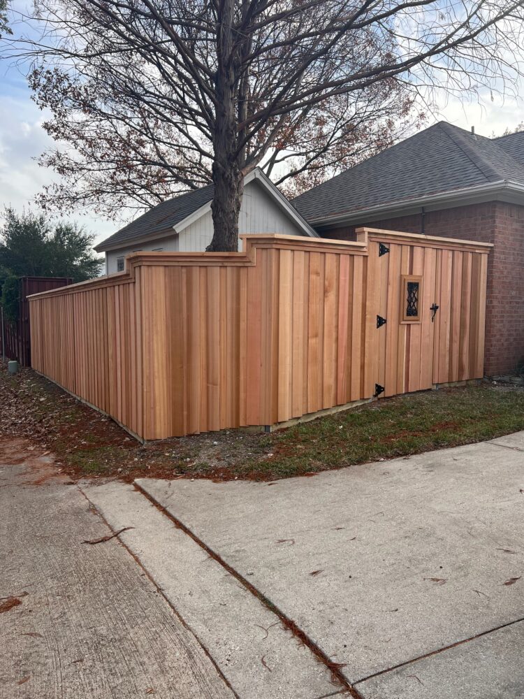 wood fence installation