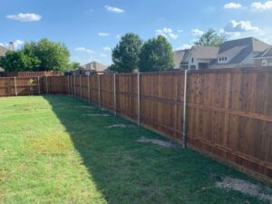 vertical wood plank fence