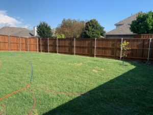 vertical wood plank fence