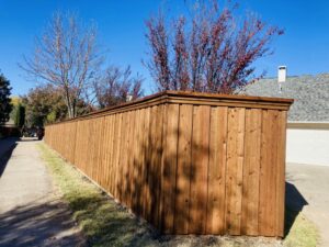 vertical wood plank fence