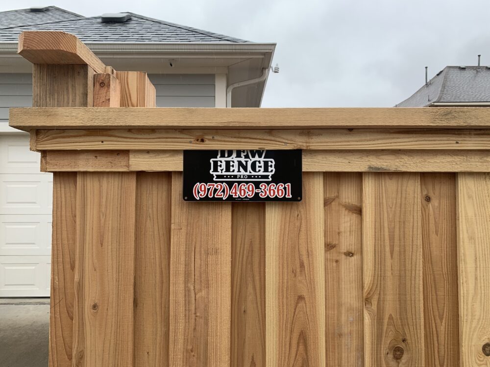 residential wood plank fencing