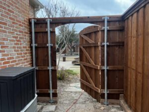 wood fencing and gate