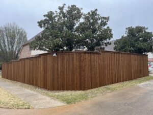 vertical slat fence