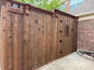 8 foot board on board pre-stained cedar fence