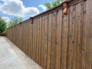 8 foot board on board pre-stained cedar fence