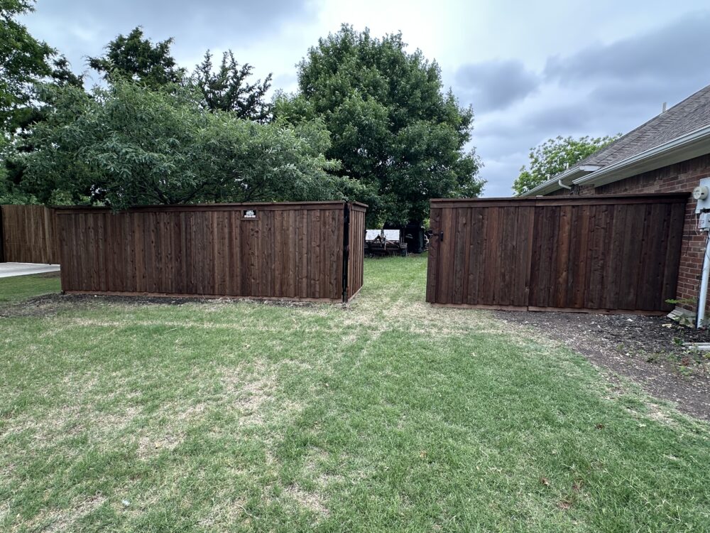 wood fence pre-stained wood fence installation
